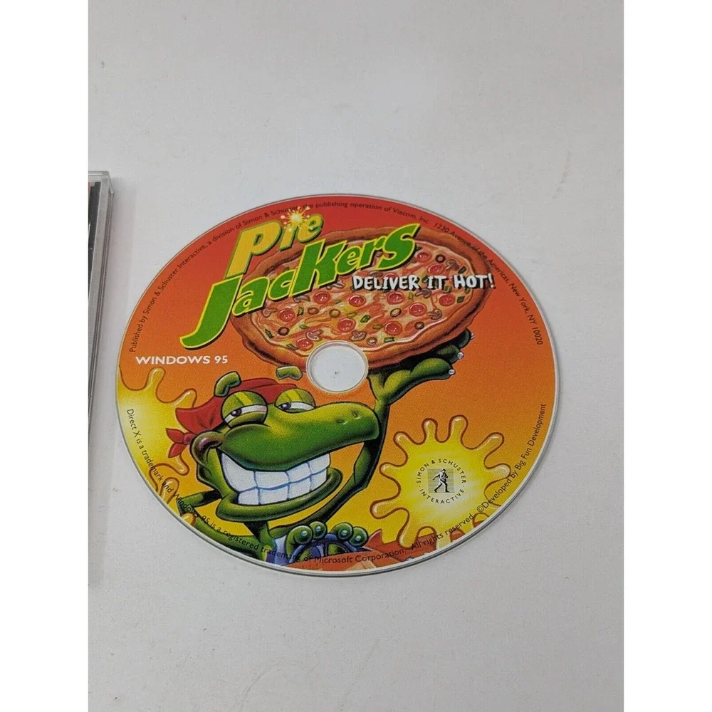 Vintage Pie Jackers Deliver It Hot PC Game Racing Cheech‎ Marin Cindy Lauper 90s
